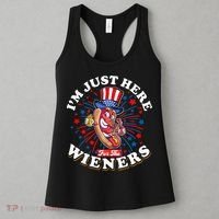 Funny Hot Dog I'm Just Here For The Wieners Sausage Lovers Women's Tank Top thumb 3