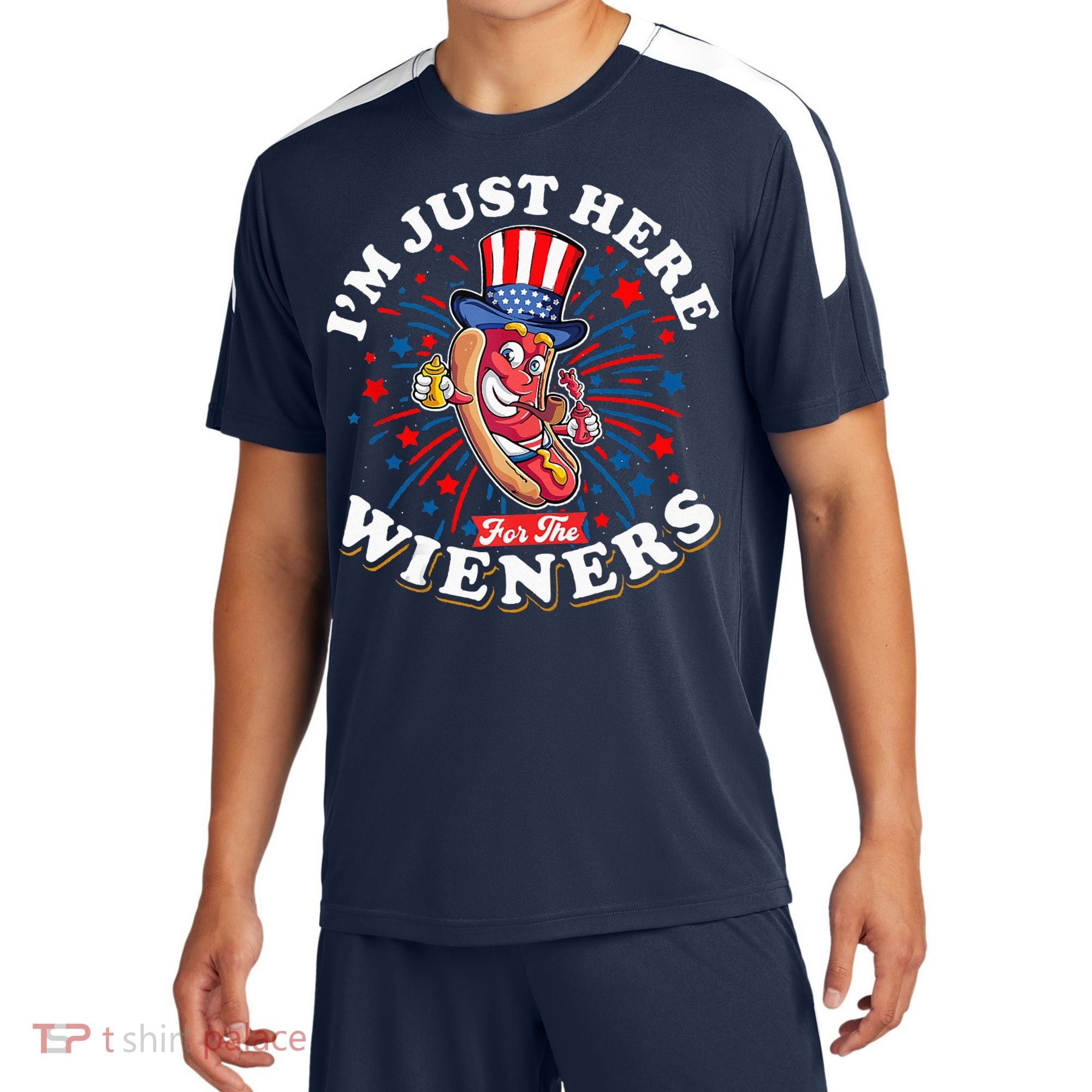 Funny Hot Dog I'm Just Here For The Wieners Sausage Lovers Sport-Tek Competitor United Soccer Jersey