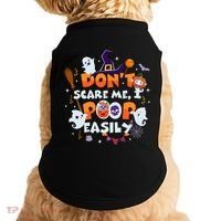 Funny Halloween Dont Scare Me I Poop Easily Doggie Tank thumb 0