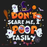 Funny Halloween Dont Scare Me I Poop Easily Beanie thumb 2