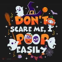 Funny Halloween Dont Scare Me I Poop Easily Women's Hoodie thumb 2