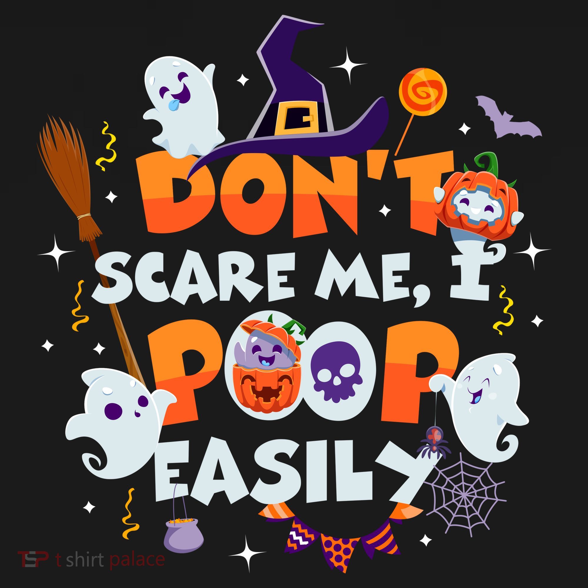 Funny Halloween Dont Scare Me I Poop Easily Women's Tank Top