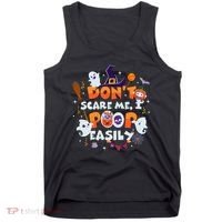 Funny Halloween Dont Scare Me I Poop Easily Tank Top thumb 0