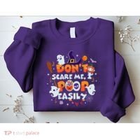 Funny Halloween Dont Scare Me I Poop Easily Sweatshirt thumb 2