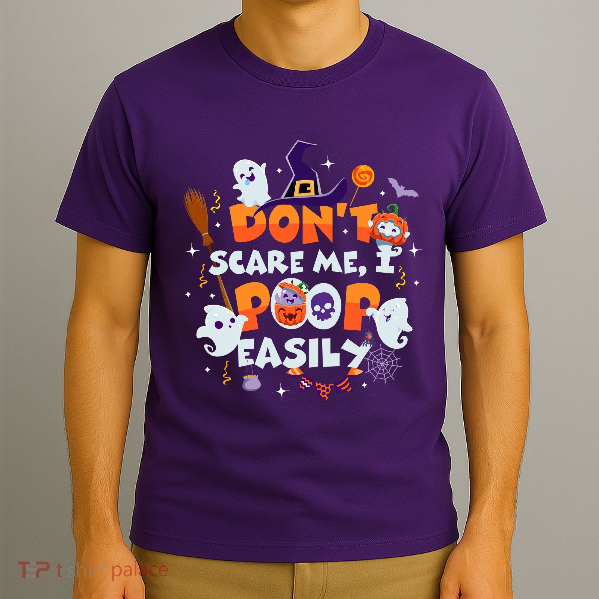 Funny Halloween Dont Scare Me I Poop Easily T-Shirt