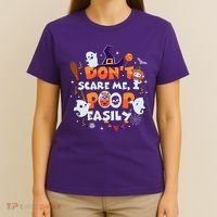 Funny Halloween Dont Scare Me I Poop Easily T-Shirt thumb 4