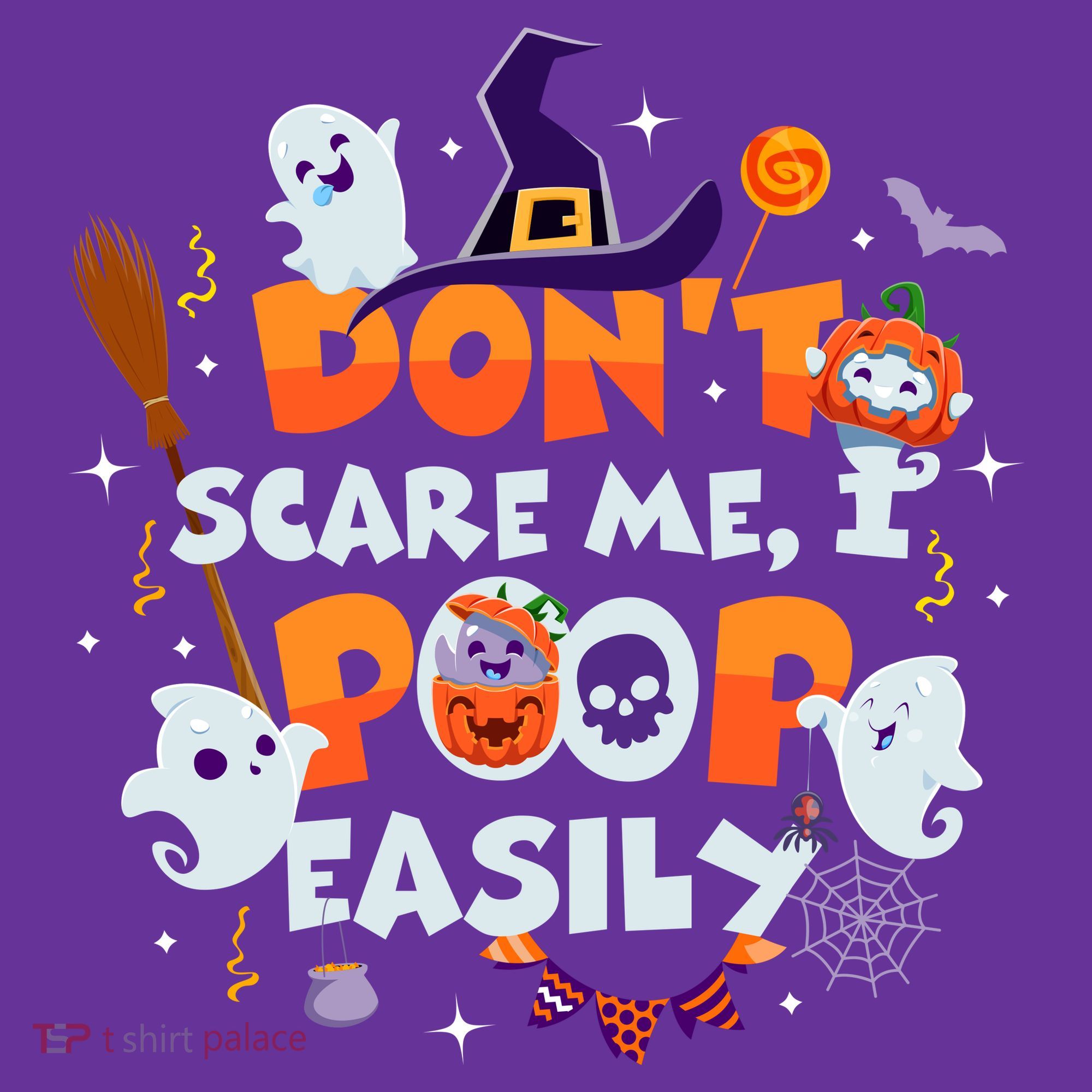 Funny Halloween Dont Scare Me I Poop Easily T-Shirt