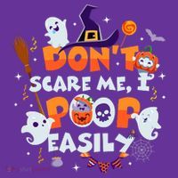 Funny Halloween Dont Scare Me I Poop Easily Mousepad thumb 1