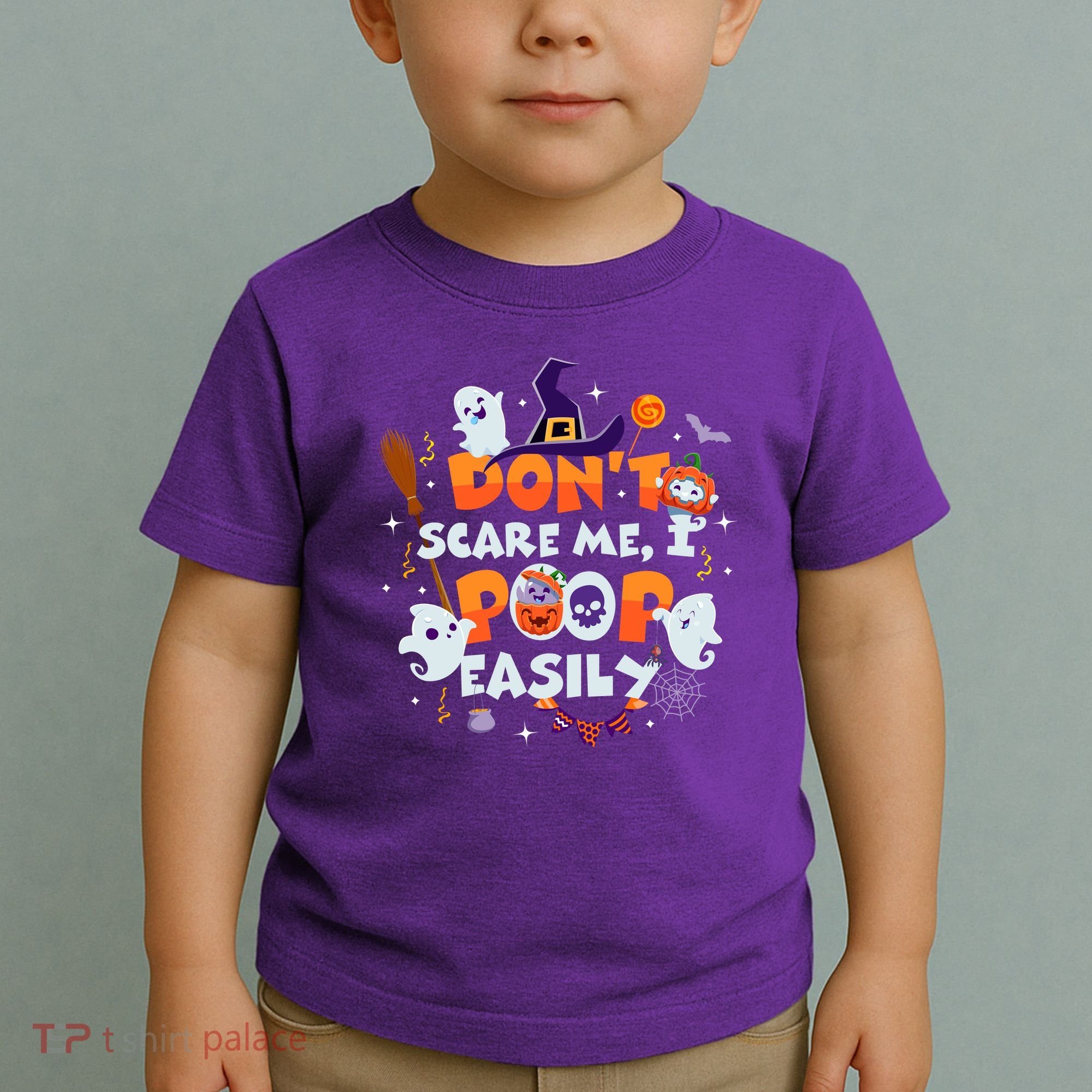 Funny Halloween Dont Scare Me I Poop Easily Toddler T-Shirt