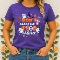 Funny Halloween Dont Scare Me I Poop Easily Women's T-Shirt thumb 2