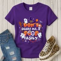 Funny Halloween Dont Scare Me I Poop Easily Women's T-Shirt thumb 3