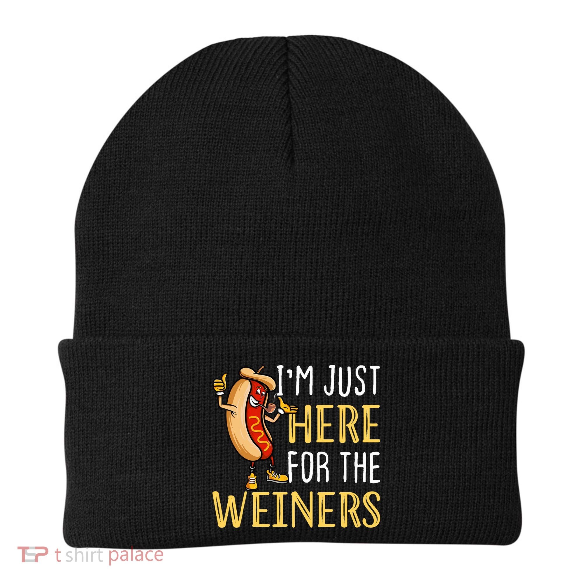 Funny Hot Dog I'm Just Here For The Wieners Sausage Beanie