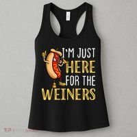 Funny Hot Dog I'm Just Here For The Wieners Sausage Women's Tank Top thumb 3