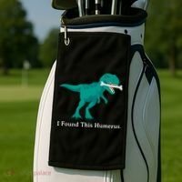 Funny Halloween Dinosaur I Found This Humerus Costume Gift Golf Towel thumb 2