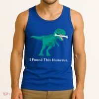 Funny Halloween Dinosaur I Found This Humerus Costume Gift Tank Top thumb 3