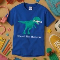 Funny Halloween Dinosaur I Found This Humerus Costume Gift Kids T-Shirt thumb 3