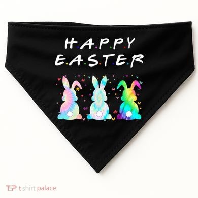 Friends Happy Easter Colorful Bunnies USA-Made Doggie Bandana