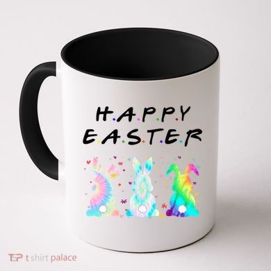 Friends Happy Easter Colorful Bunnies Coffee Mug