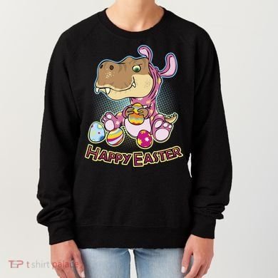 Funny Happy Easter Dinosaur Easter Bunny Costume Women's Sweatshirt