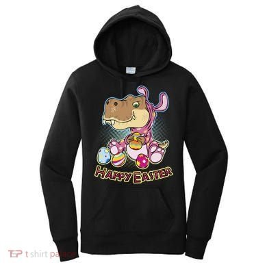 Funny Happy Easter Dinosaur Easter Bunny Costume Women's Hoodie