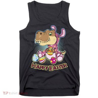 Funny Happy Easter Dinosaur Easter Bunny Costume Tank Top