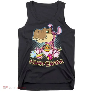 Funny Happy Easter Dinosaur Easter Bunny Costume Tank Top