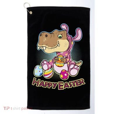 Funny Happy Easter Dinosaur Easter Bunny Costume Golf Towel