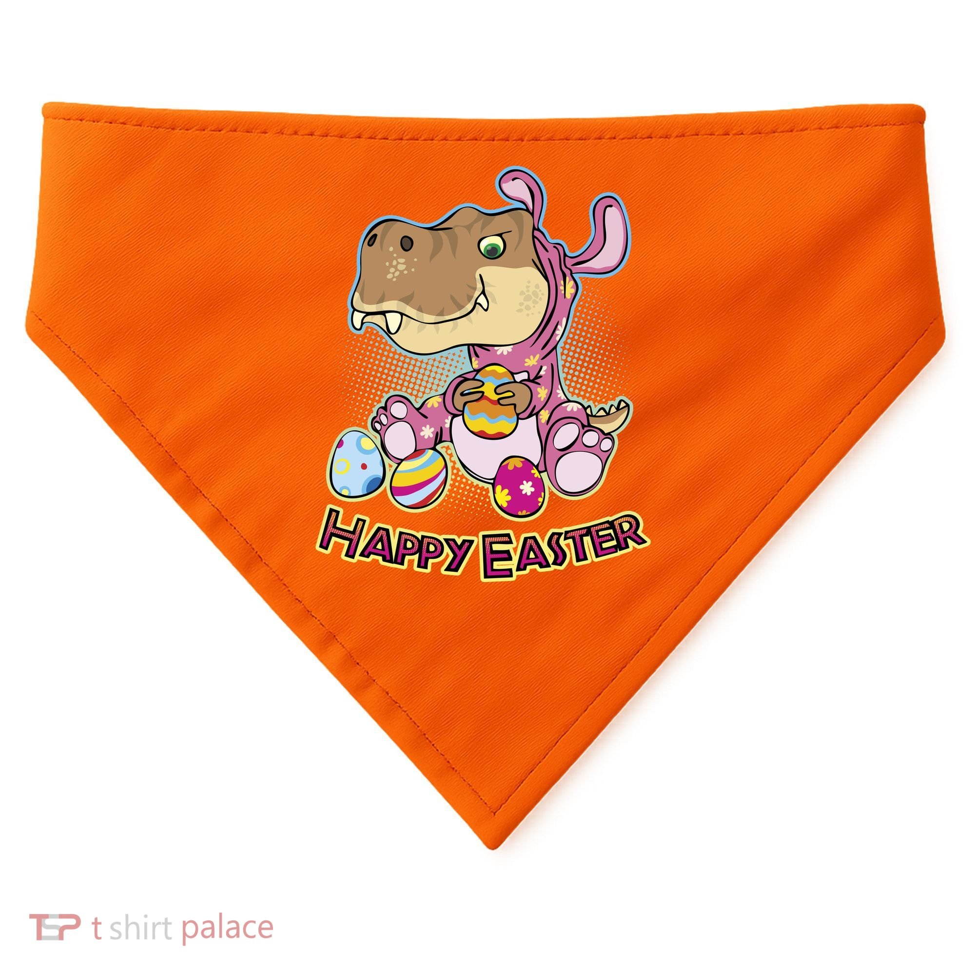 Funny Happy Easter Dinosaur Easter Bunny Costume USA-Made Doggie Bandana