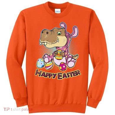 Funny Happy Easter Dinosaur Easter Bunny Costume Sweatshirt