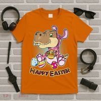Funny Happy Easter Dinosaur Easter Bunny Costume T-Shirt thumb 5