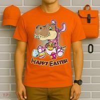 Funny Happy Easter Dinosaur Easter Bunny Costume T-Shirt thumb 6