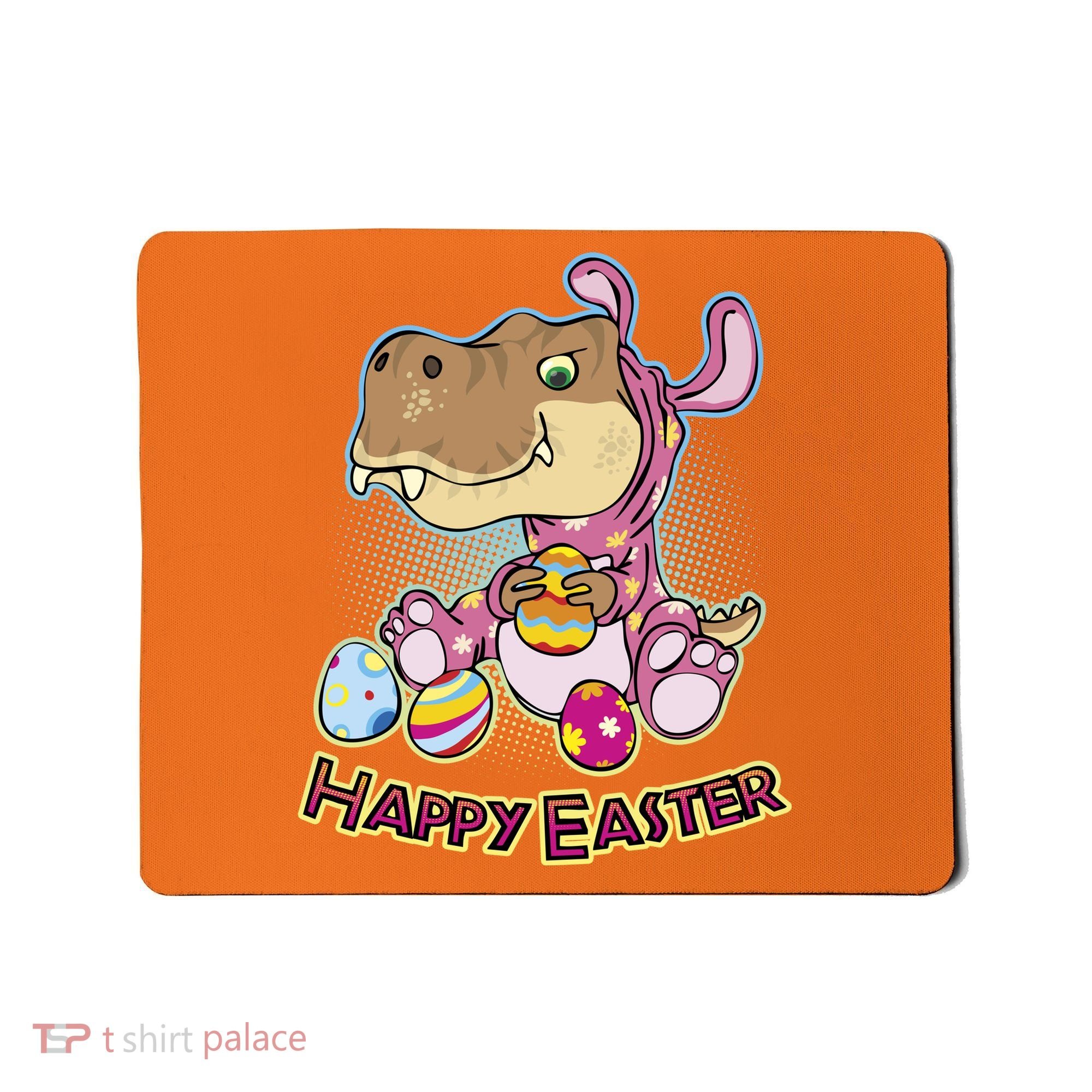 Funny Happy Easter Dinosaur Easter Bunny Costume Mousepad