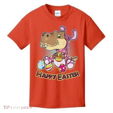 Funny Happy Easter Dinosaur Easter Bunny Costume Kids T-Shirt