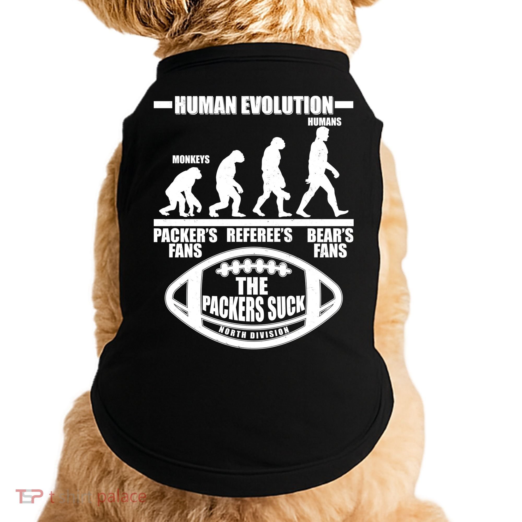 Funny Human Evolution Football Fan Doggie Tank