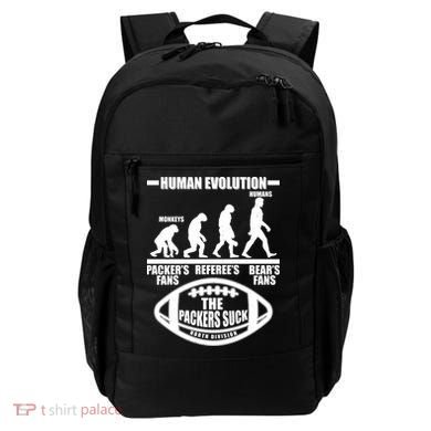 Funny Human Evolution Football Fan Backpack