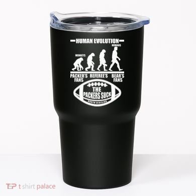 Funny Human Evolution Football Fan Tumbler