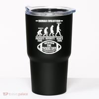 Funny Human Evolution Football Fan Tumbler thumb 0