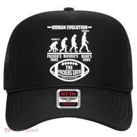 Funny Human Evolution Football Fan Hat thumb 0