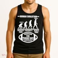 Funny Human Evolution Football Fan Tank Top thumb 3