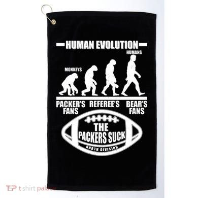 Funny Human Evolution Football Fan Golf Towel