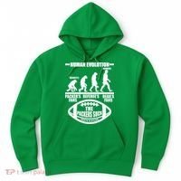 Funny Human Evolution Football Fan Hoodie thumb 0