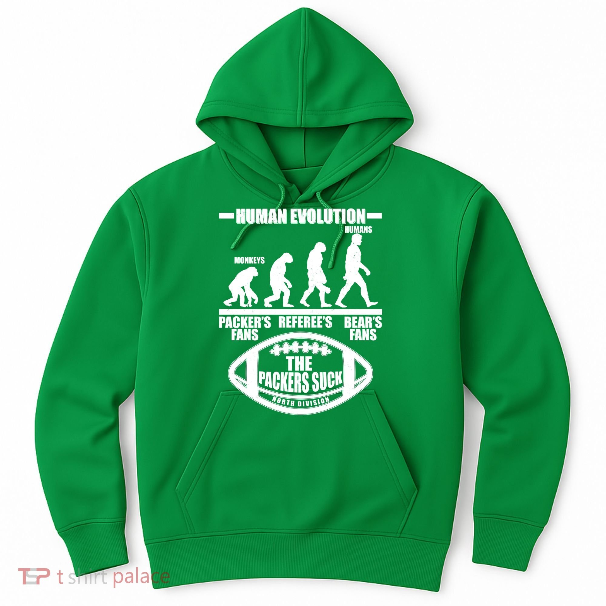 Funny Human Evolution Football Fan Hoodie