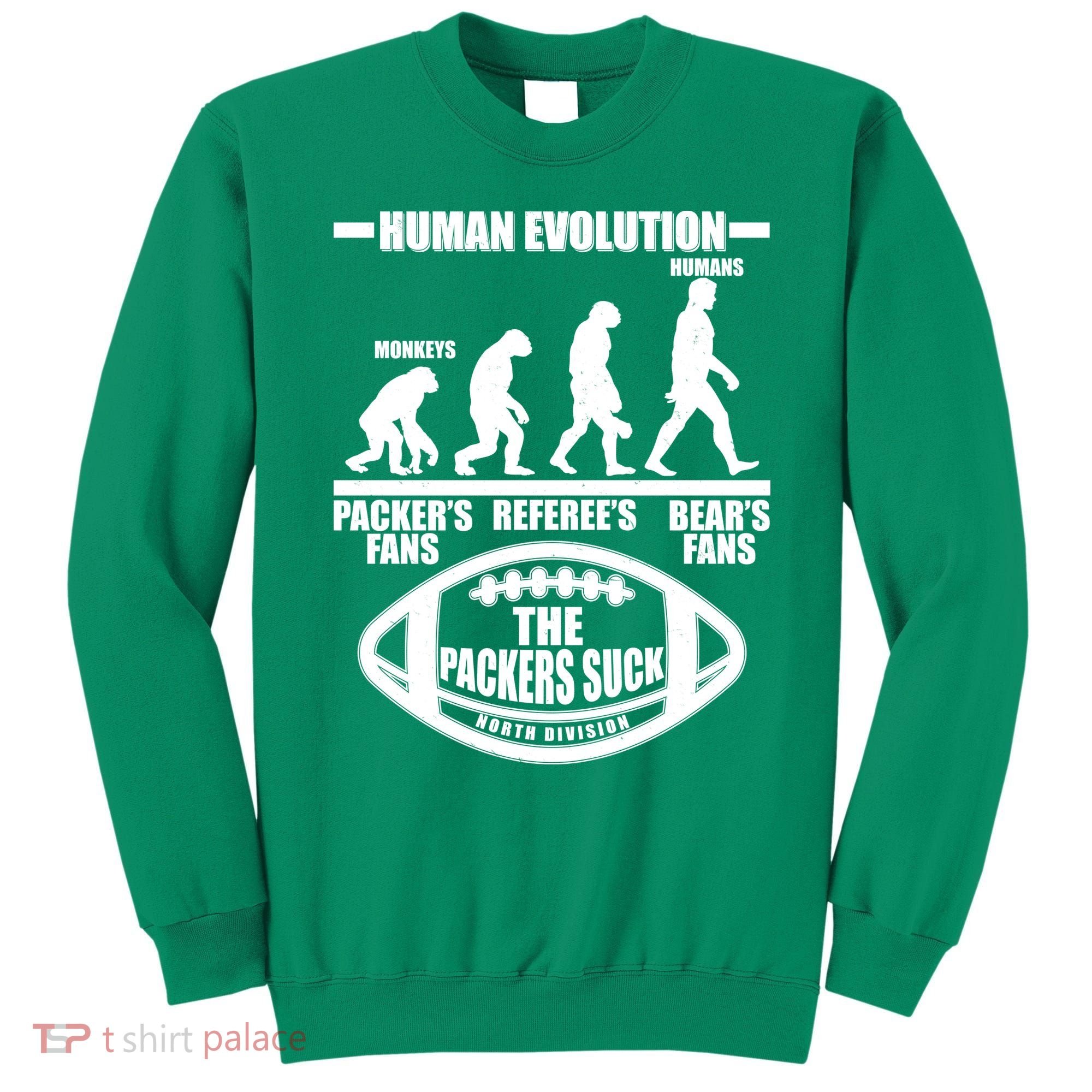 Funny Human Evolution Football Fan Sweatshirt