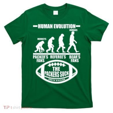 Funny Human Evolution Football Fan T-Shirt