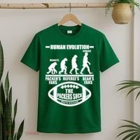 Funny Human Evolution Football Fan T-Shirt thumb 2