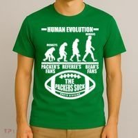 Funny Human Evolution Football Fan T-Shirt thumb 3