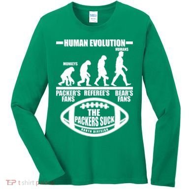 Funny Human Evolution Football Fan Women's Long Sleeve Shirt