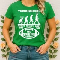 Funny Human Evolution Football Fan Women's T-Shirt thumb 2
