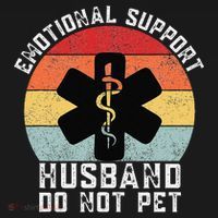 Funny Husband Emotional Support Husband Do Not Pet Backpack thumb 2