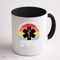 Funny Husband Emotional Support Husband Do Not Pet Coffee Mug thumb 1